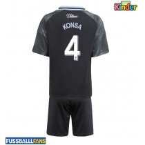 Aston Villa Ezri Konsa #4 Auswärts Trikotsatz Kinder 2025-26 Kurzarm (+ Kurze Hosen)